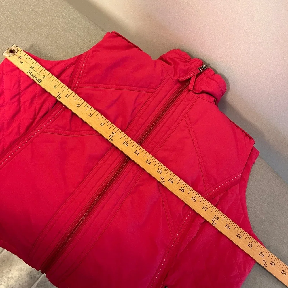 Coldwater Creek Womens Pink Quilted Puffer Vest Full Zip Size L 14-16 Lightweigh